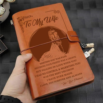 FMN101 (JD190) - Husband To Wife - Meeting You Was Fate - Vintage Journal - Family Notebook