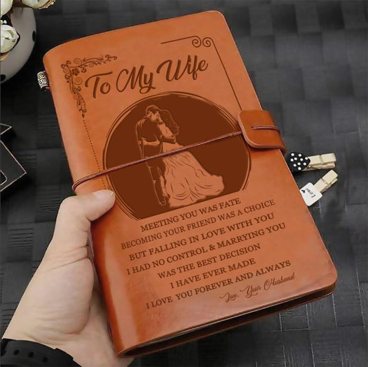 FMN102 (JD191) - Husband To Wife - Meeting You Was Fate - Vintage Journal - Family Notebook