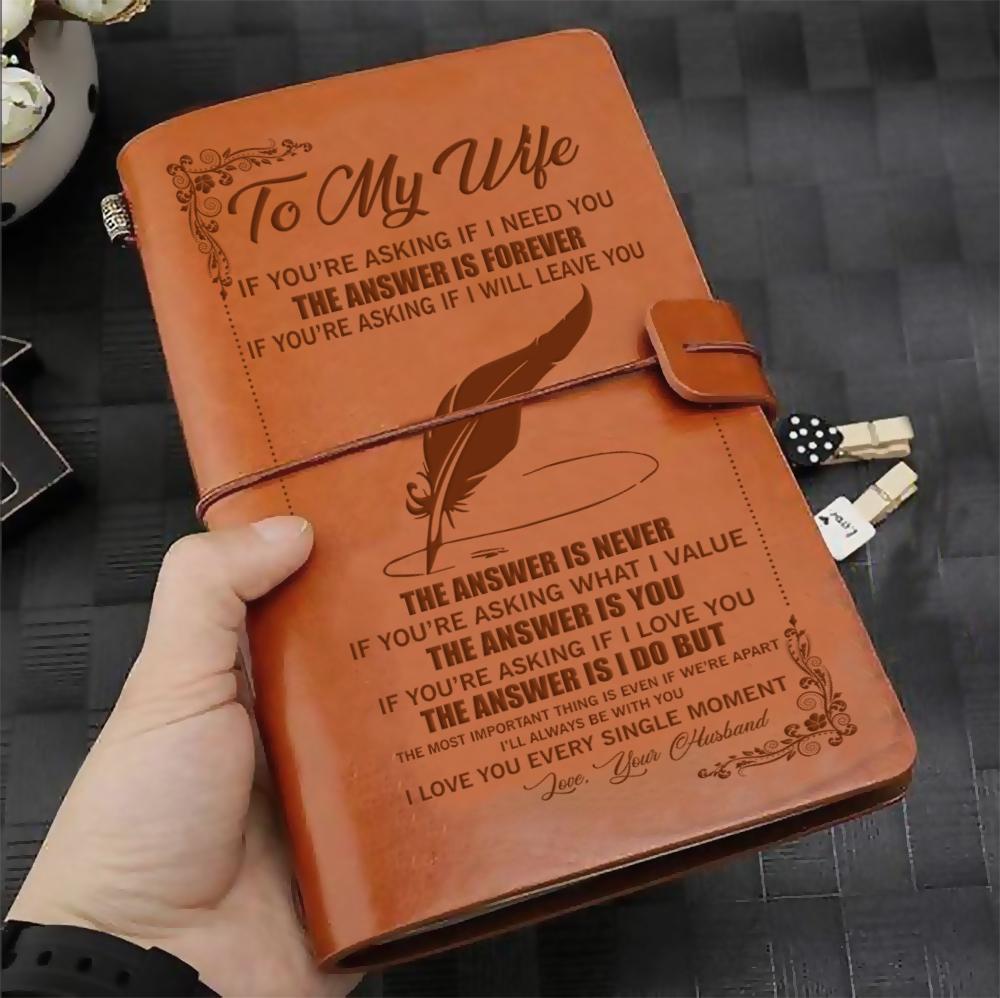 FMN107 (JD203) - Husband To Wife - The Answer Is Forever - Vintage Journal - Family Notebook
