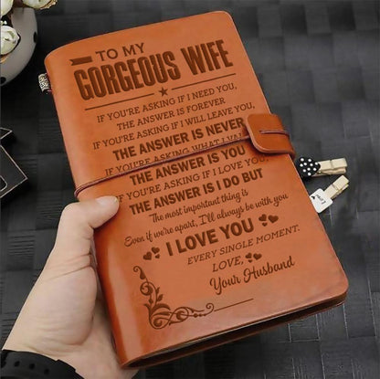 FMN111 (JD211) - Husband To Wife - I Love You - Vintage Journal - Family Notebook