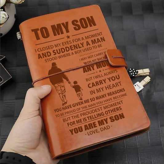 FMN112 (JD212) - Dad To Son - And SuddenIy A Man - Vintage Journal - Family Notebook