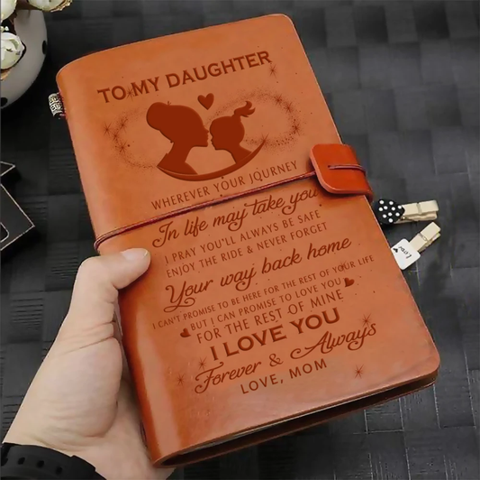 FMN114 (JD216) - Mom To Daughter - I Love You - Vintage Journal - Family Notebook