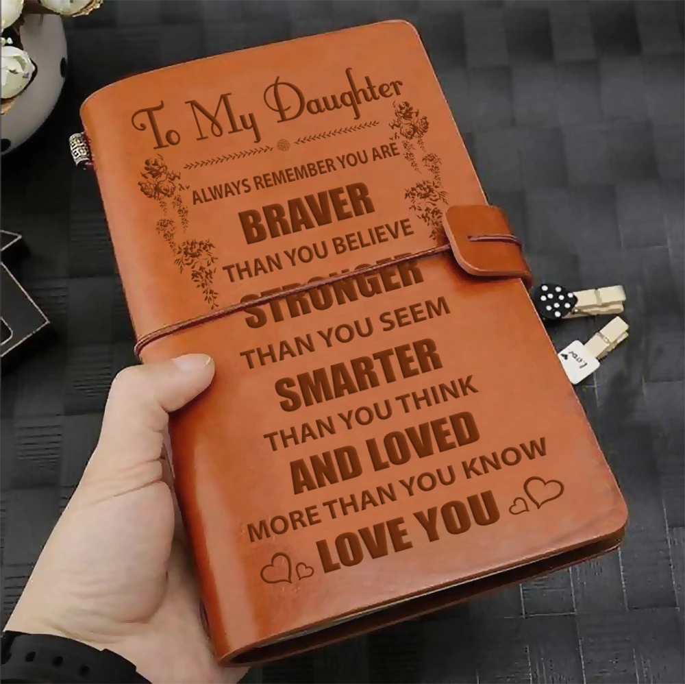 FMN119 (JD227) - To My Daughter - Love You - Vintage Journal - Family Notebook