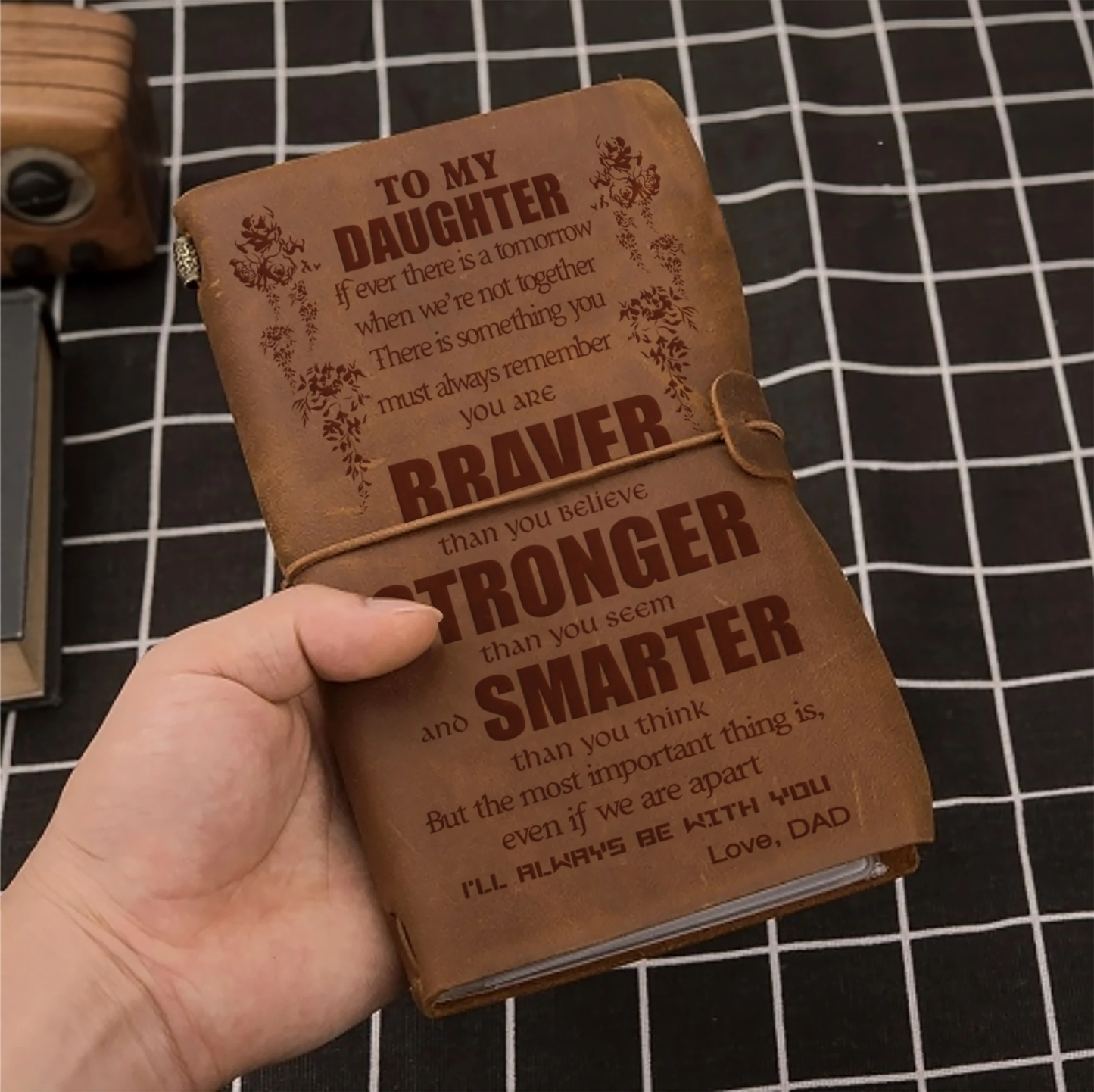 FMN145 (JT46) - Dad To Daughter - You Are  Braver - Vintage Journal - Family Notebook