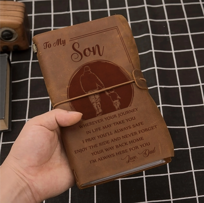 FMN148 (JT58) - Dad To Son - Wherever Your Journey - Vintage Journal - Family Notebook