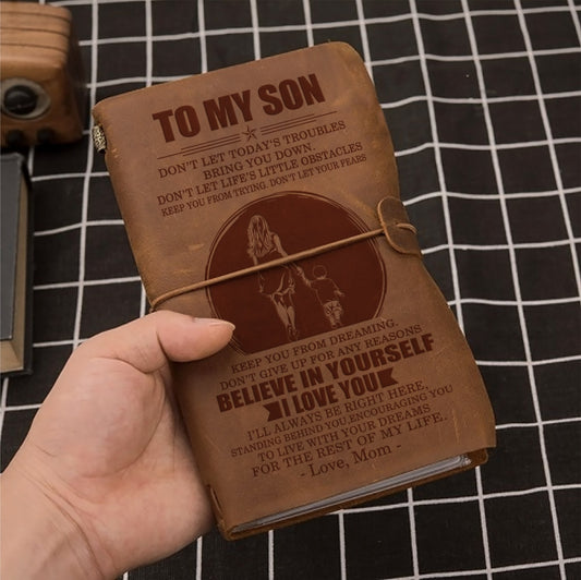 FMN172 (JT114) - Mom To Son - Believe In Yourself - Vintage Journal - Family Notebook