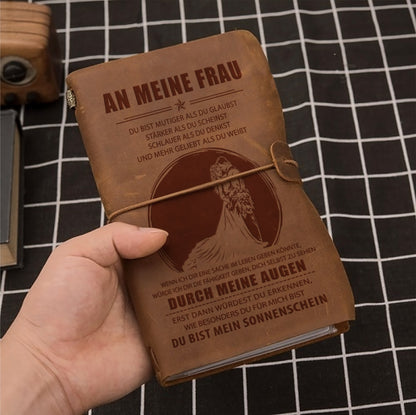 FMN175 (JT120) - Husband To Wife - You Are Braver - German - Vintage Journal - Family Notebook