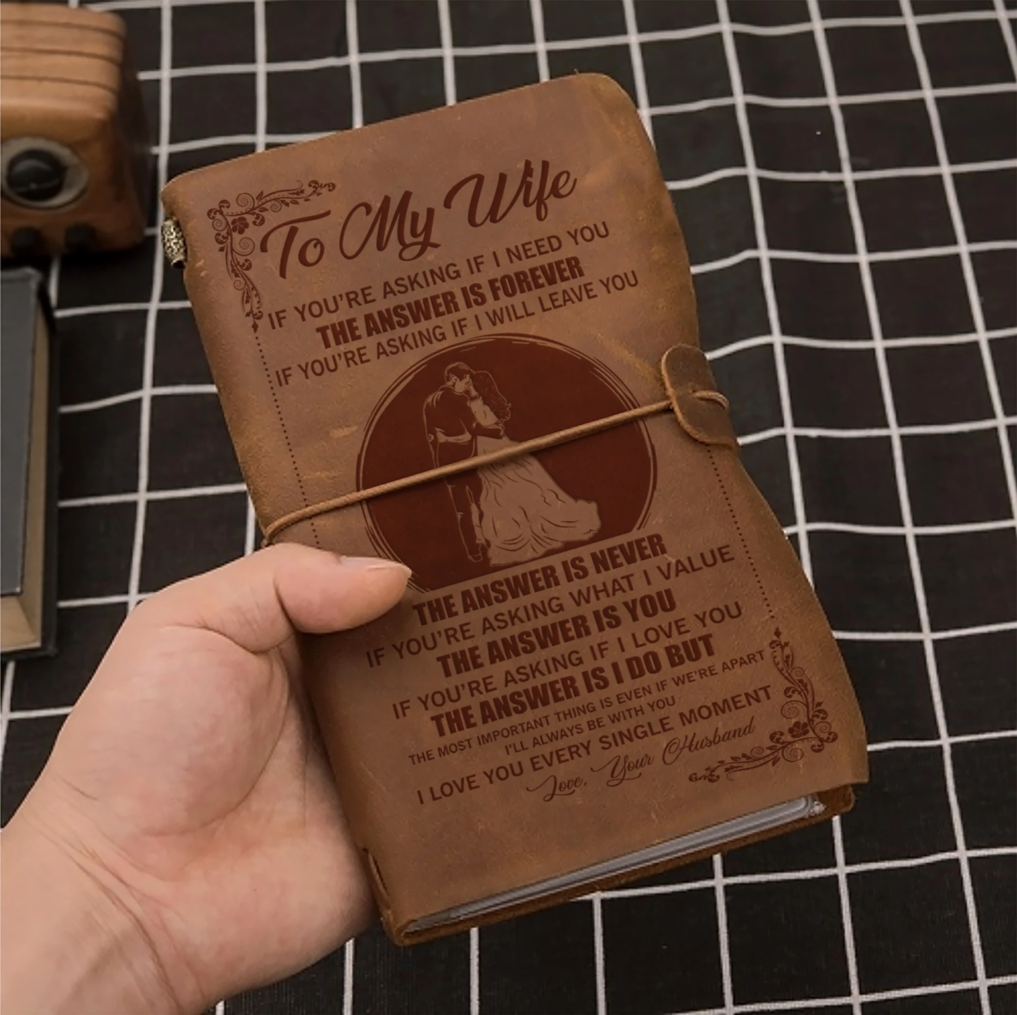 FMN182 (JT137) - Husband To Wife - The Answer Is Forever - Vintage Journal - Family Notebook