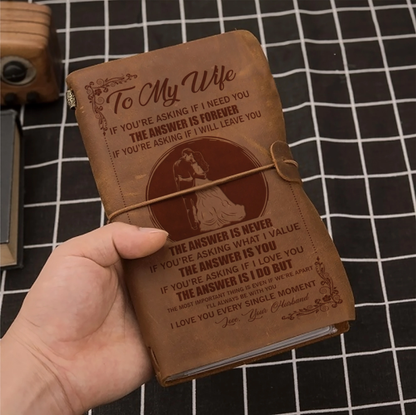 FMN182 (JT137) - Husband To Wife - The Answer Is Forever - Vintage Journal - Family Notebook