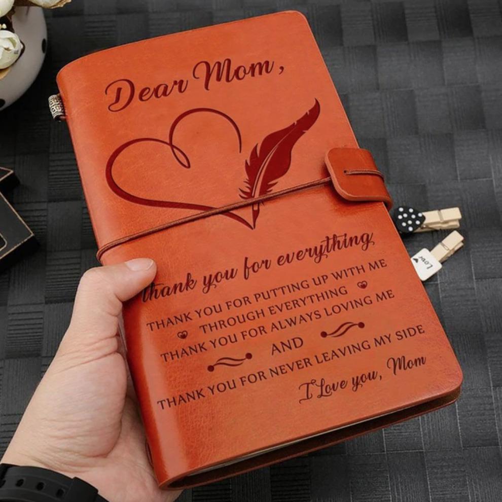FMN28 - Dear Mom -Thank You For Everything - Vintage Journal - Family Notebook