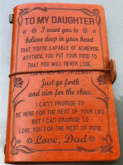 FMN31 (JD81) - Dad To My Daughter - Just Go Forth And Aim For The Skies - Vintage Journal - Family Notebook