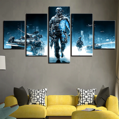 Soldier - 5 Piece Animation -  Always A Soldier - Printed Wall Pictures Home Decor - Canvas