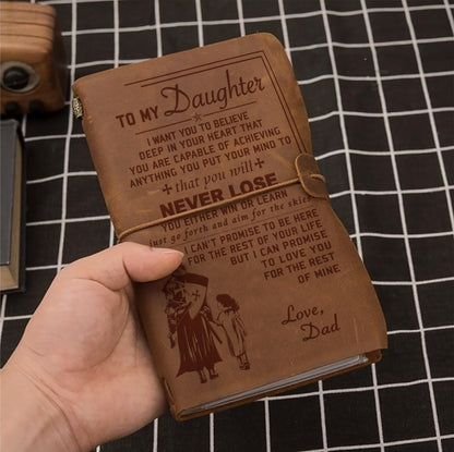 KTN009 (JT32) - Dad To Daughter - Never Lose - Vintage Journal -  Knight Templar Notebook