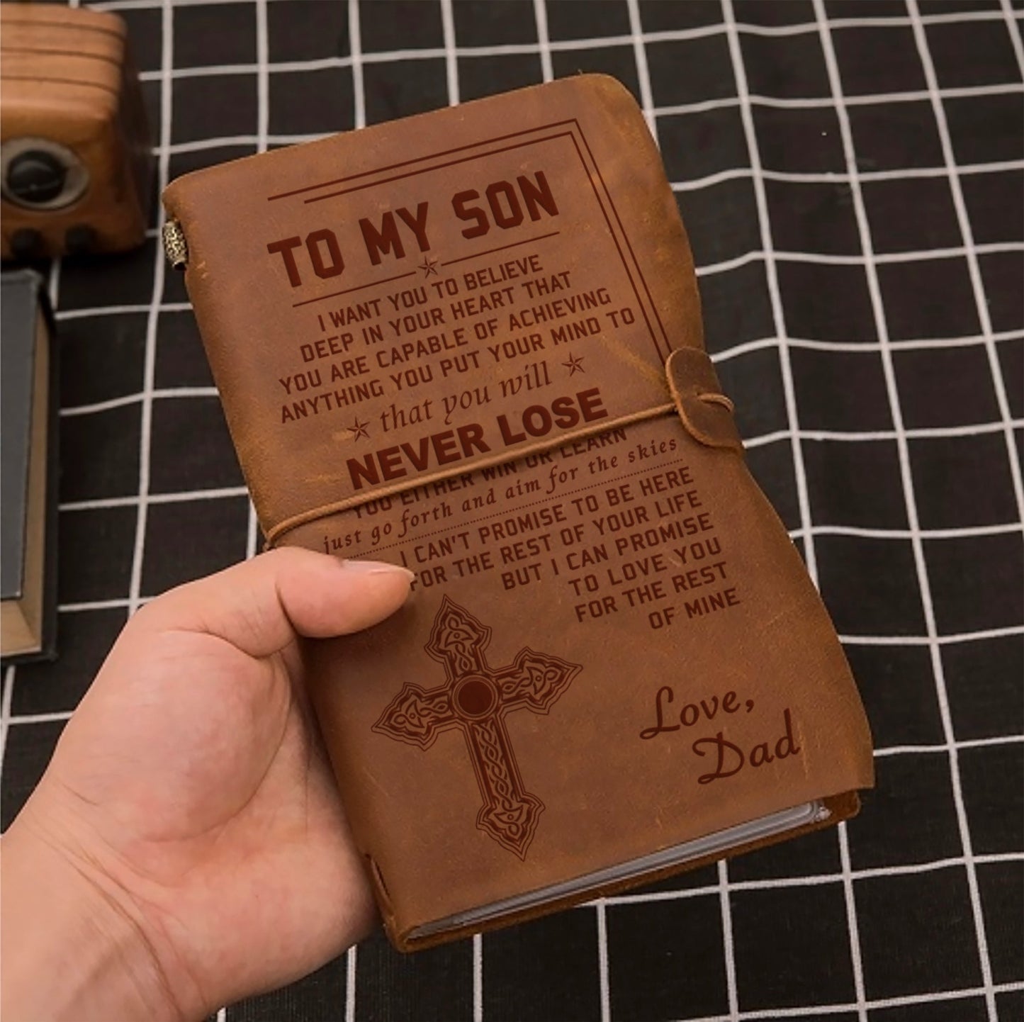 br14 - to my son -never lose- dragon ball - goku vegeta- soldier - naruto - engraved dog tag all style