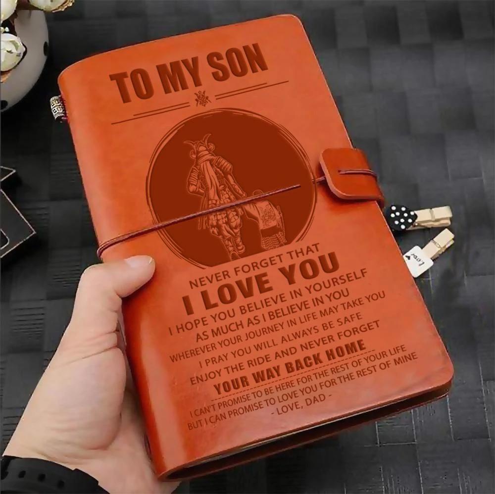 SAN001 (JD3L) - Dad To Son - Your Way Back Home -  Vintage Journal - Samurai Notebook