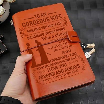 SAN006 (JD8L) - Husband To Wife - Forever And Always -  Vintage Journal - Samurai  Notebook