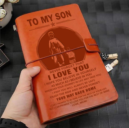 SAN014 (JD15) - Mom To Son - Your Way Back Home - Vintage Journal - Samurai Notebook