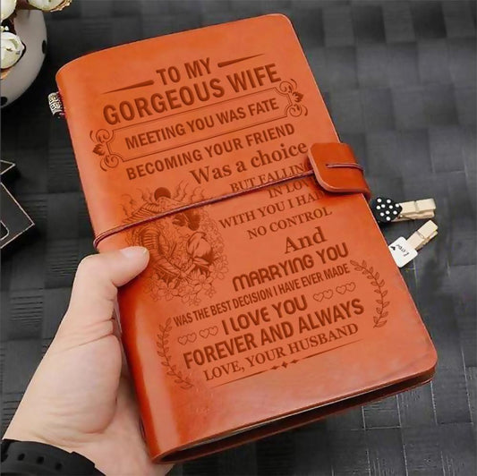 SAN018 (JD47) - Husband To Wife - Forever And Always - Vintage Journal - Samurai Notebook