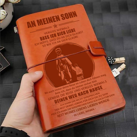 SAN024 (JD63) - Mom To Son - Your Way Back Home - German - Vintage Journal - Samurai Notebook