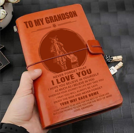 SAN028 (JD73) - Grandpa To Grandson - Your Way Back Home -  - Vintage Journal - Samurai Notebook