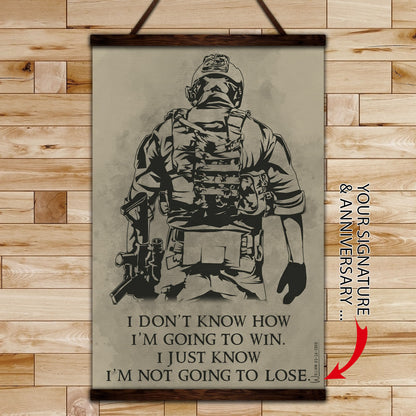 SD019 + SD033 - I'm Not Going To Lose -PAIN - It Tells You - You Are Not Dead Yet - Home Decoration - Vertical Poster - Vertical Canvas - Soldier Poster