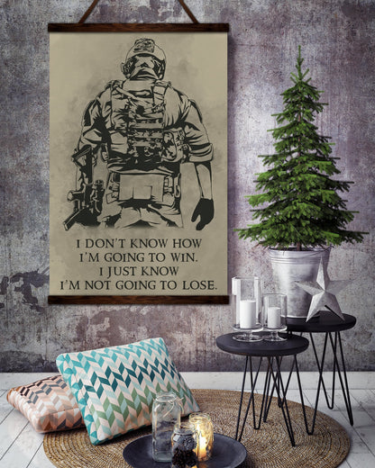 SD019 + SD033 - I'm Not Going To Lose -PAIN - It Tells You - You Are Not Dead Yet - Home Decoration - Vertical Poster - Vertical Canvas - Soldier Poster