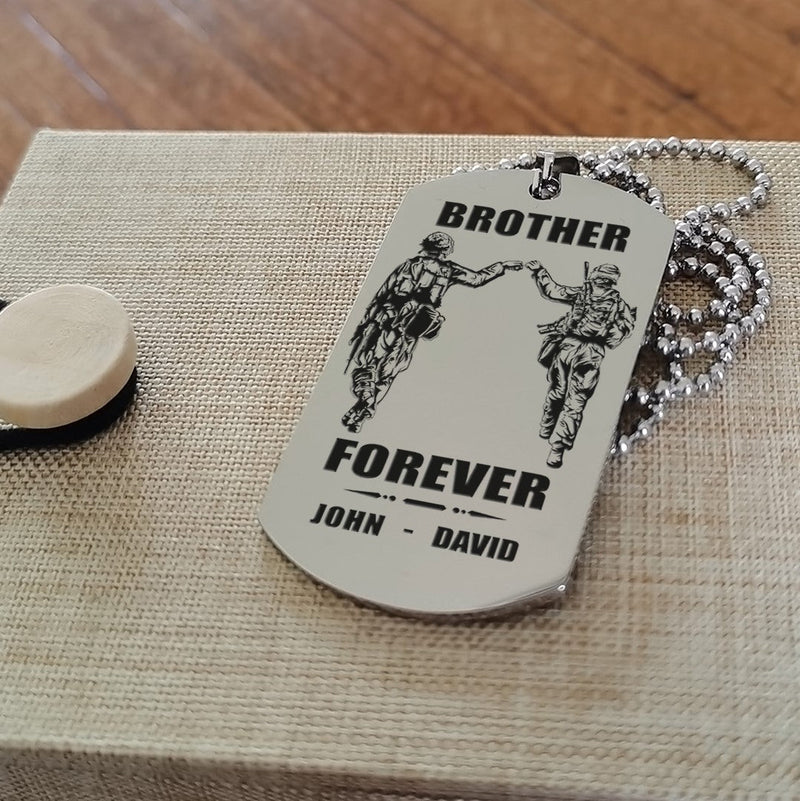call on me brother - brother forever - dragon ball goku vegeta - soldier -engraved dog tag two side