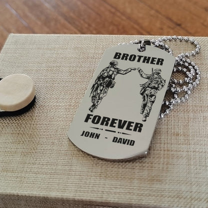 Call on me Brother - Brother Forever - Dragon ball Goku Vegeta - Soldier -Engraved Dog Tag Two Side