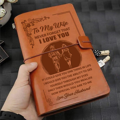 SDN024 (JD147) - Husband To Wife - I Love You - Vintage Journal -  Soldier Notebook