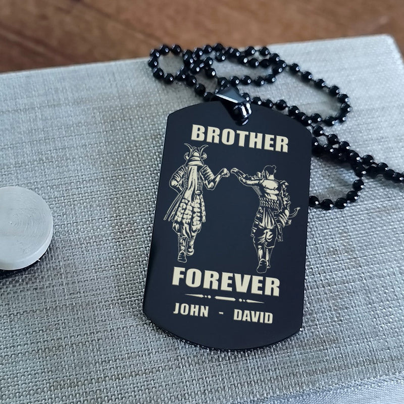 call on me brother - brother forever - dragon ball goku vegeta - soldier -engraved dog tag two side