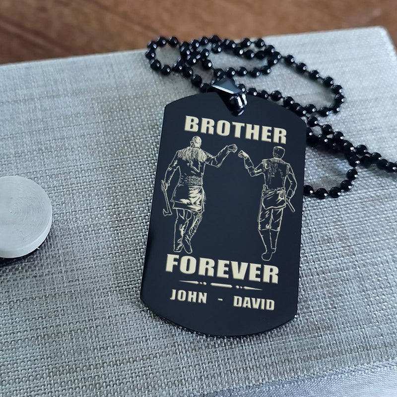 call on me brother - brother forever - dragon ball goku vegeta - soldier -engraved dog tag two side