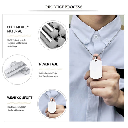 WAD015 - Make No Mistake - Warrior Dog Tag - Engrave Sliver Dog Tag