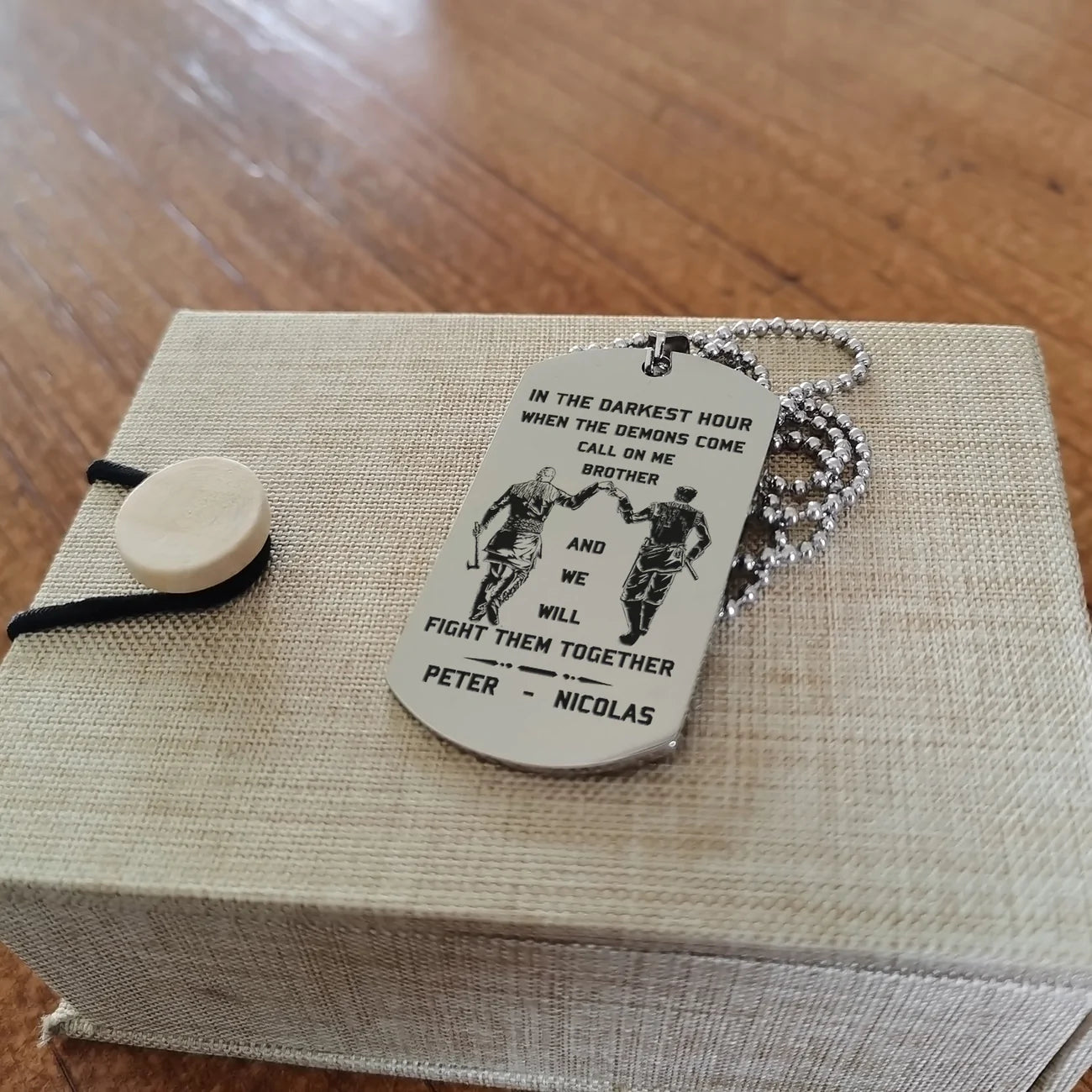 call on me brother- navy - dragon ball - goku vegeta- soldier - engraved dog tag all style