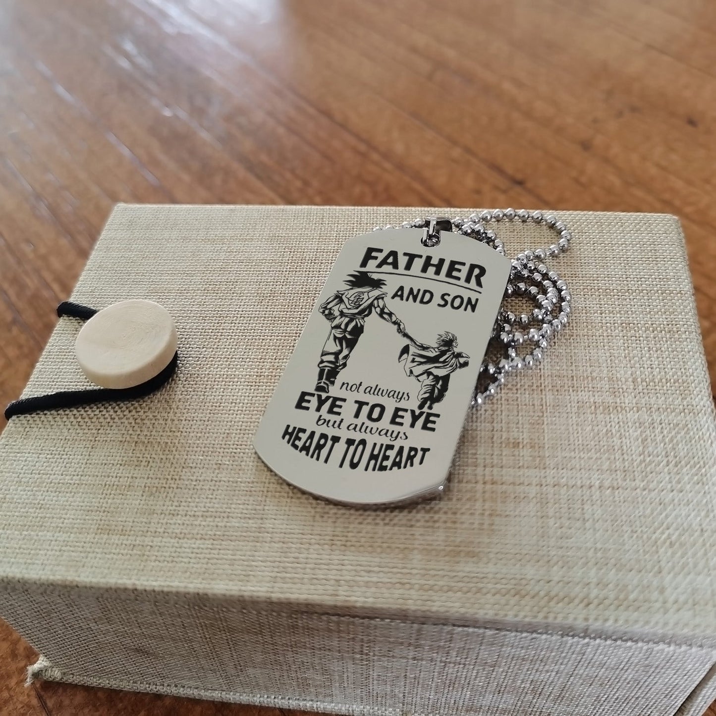 tm7 father and son- dog tag - dragon ball - goku vegeta- soldier - engraved dog tag all style