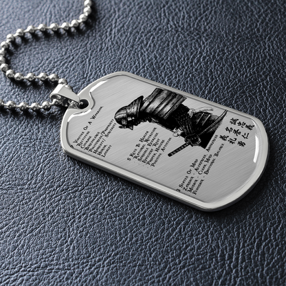 Samurai - 7 5 3 CODE - English - Luxury Dog Tag - Military Ball Chain