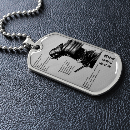 Samurai - 7 5 3 CODE - Swedish - Luxury Dog Tag - Military Ball Chain
