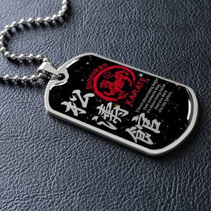 Karate - It's Not About Being Better Than Someone Else - Shotokan Karate - Galaxy - Luxury Dog Tag - Military Ball Chain