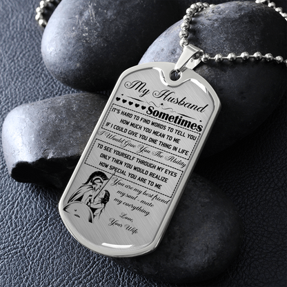 Warrior - Spartan - Wife To Husband - You Are Best Friend My Soul - Mate My Everything - Luxury Dog Tag - Military Ball Chain