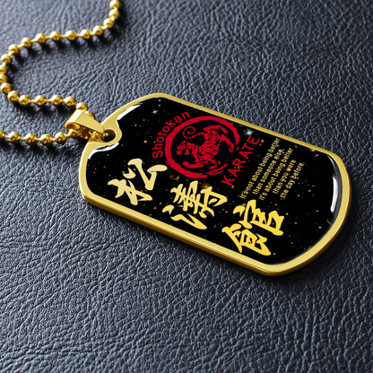 Karate - It's Not About Being Better Than Someone Else - Shotokan Karate - Galaxy - Luxury Dog Tag - Military Ball Chain