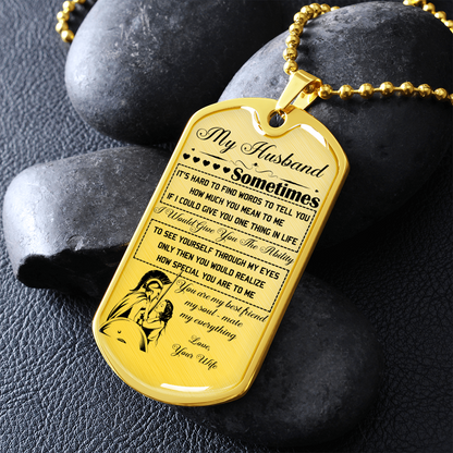 Warrior - Spartan - Wife To Husband - You Are Best Friend My Soul - Mate My Everything - Luxury Dog Tag - Military Ball Chain