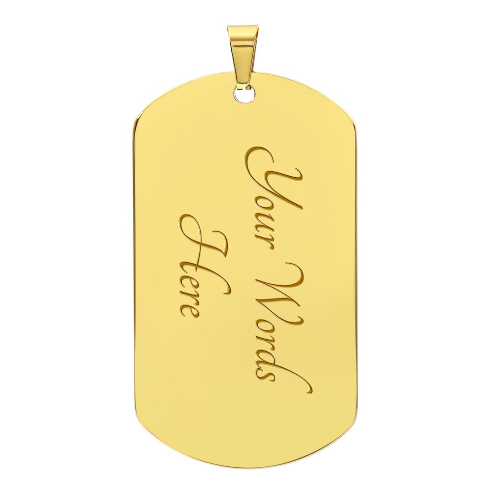 dragon ball - quitting is not - vegeta- dragon ball dog tag - military ball chain - luxury dog tag