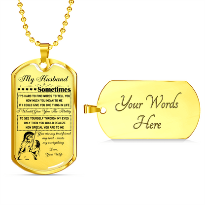 Warrior - Spartan - Wife To Husband - You Are Best Friend My Soul - Mate My Everything - Luxury Dog Tag - Military Ball Chain