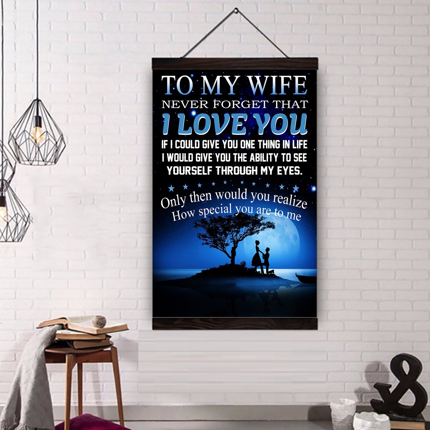 l4 lighting frame canvas to my wife i love you- dragon ball - mug canvas poster all style