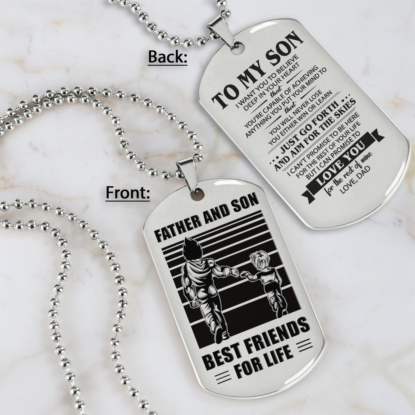 tm4 - to my son- dog tag two side- dragon ball - viking