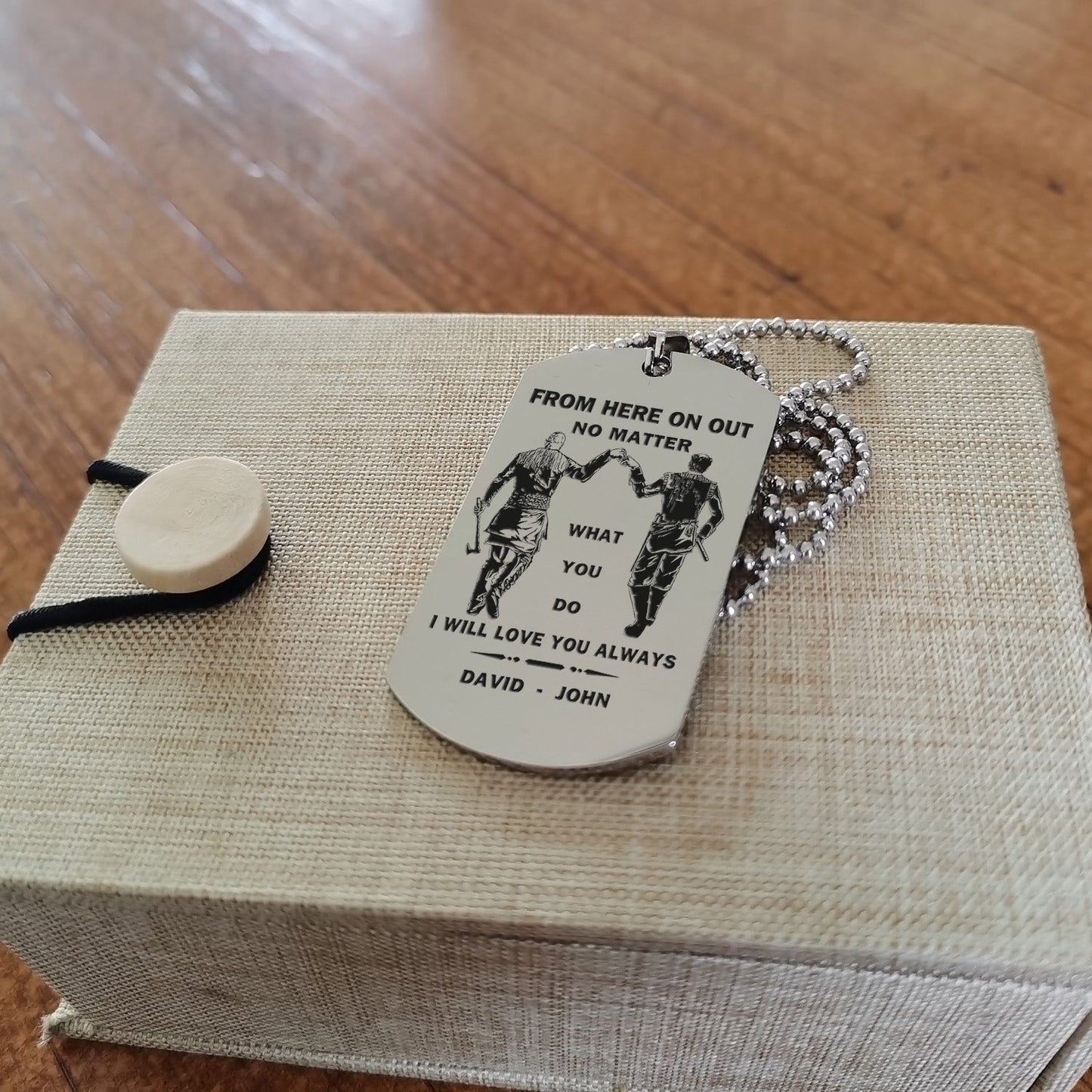 br46 from here on out no matter what you do i will love you always - dragon ball - goku vegeta- soldier - naruto - engraved dog necklace all style