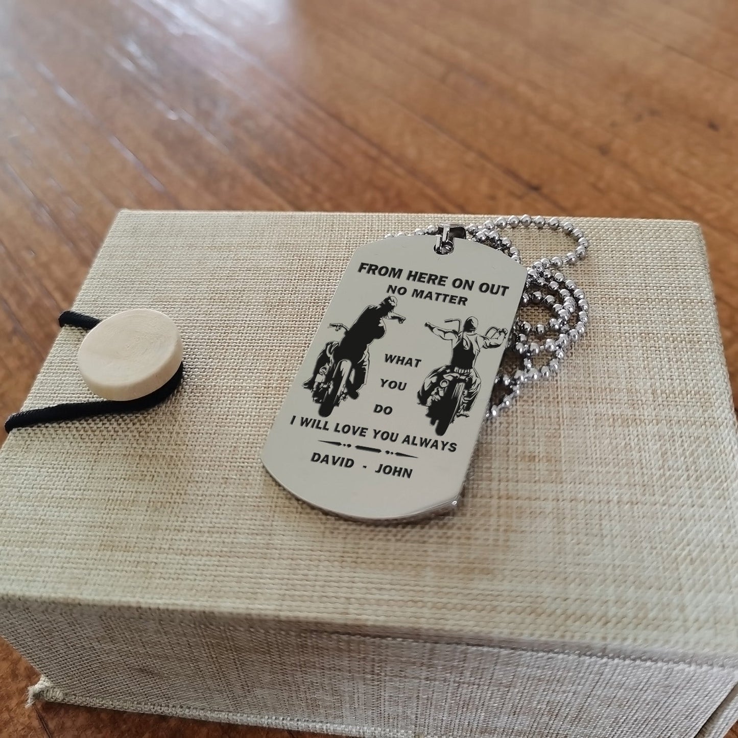 br46 from here on out no matter what you do i will love you always - dragon ball - goku vegeta- soldier - naruto - engraved dog necklace all style