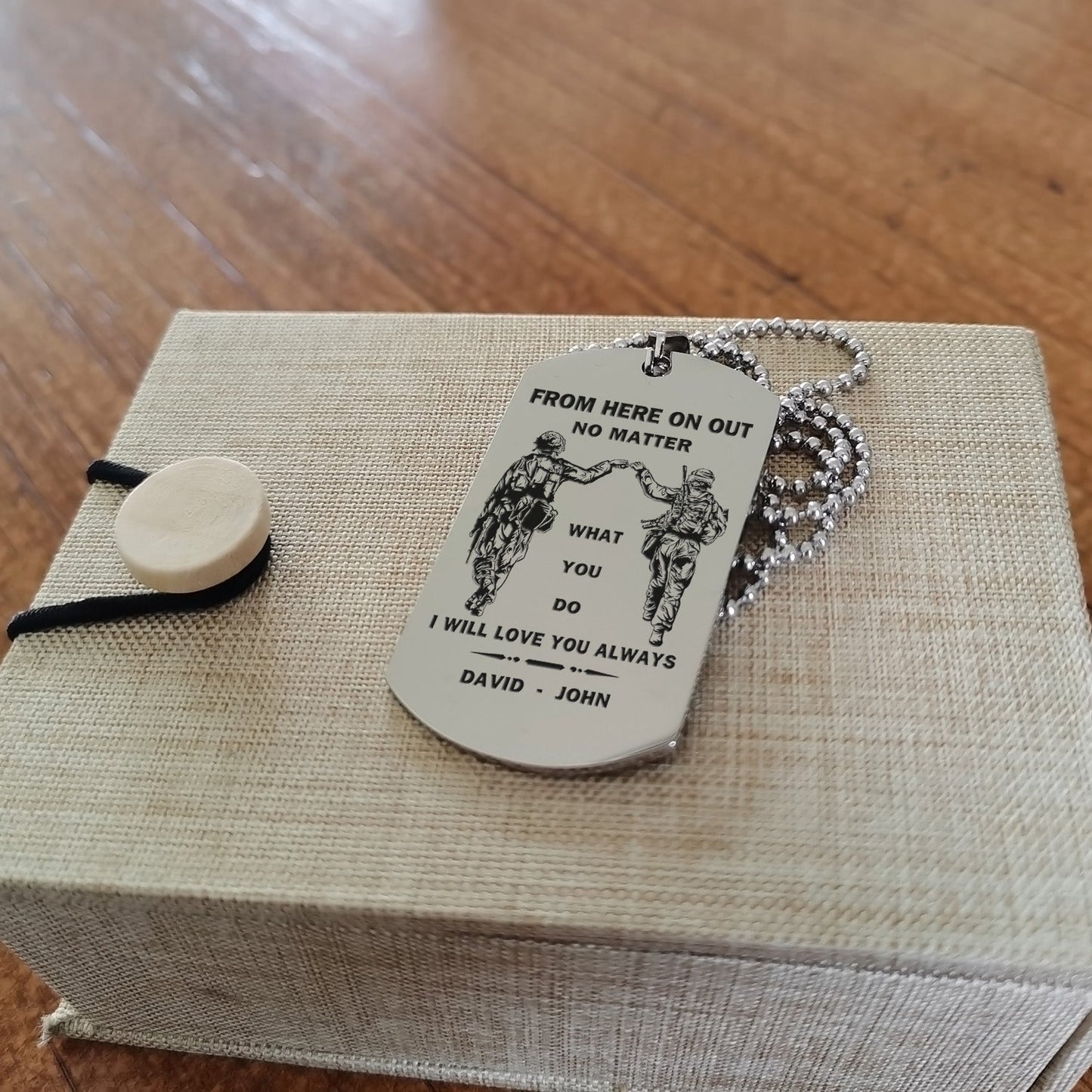 br46 from here on out no matter what you do i will love you always - dragon ball - goku vegeta- soldier - naruto - engraved dog necklace all style