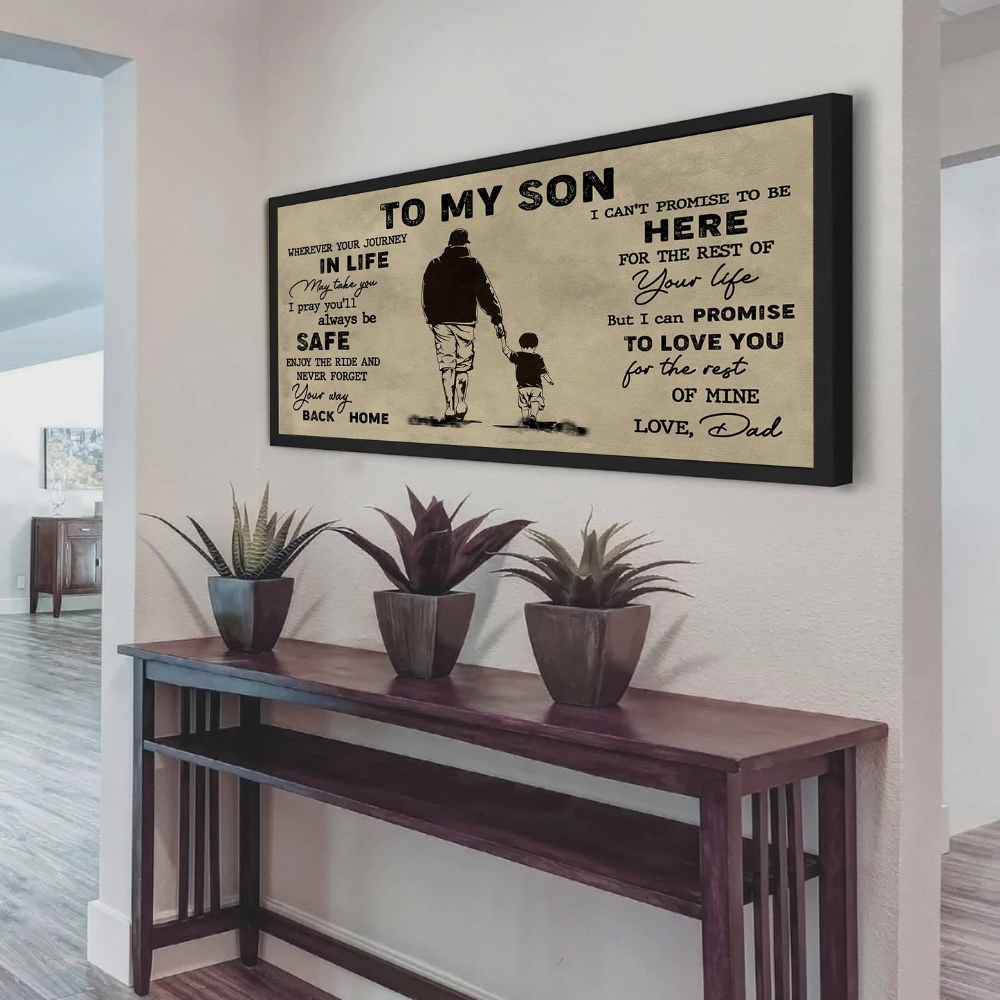 (cv31) to my son- your way back home - dragon ball - goku - viking - canvas poster
