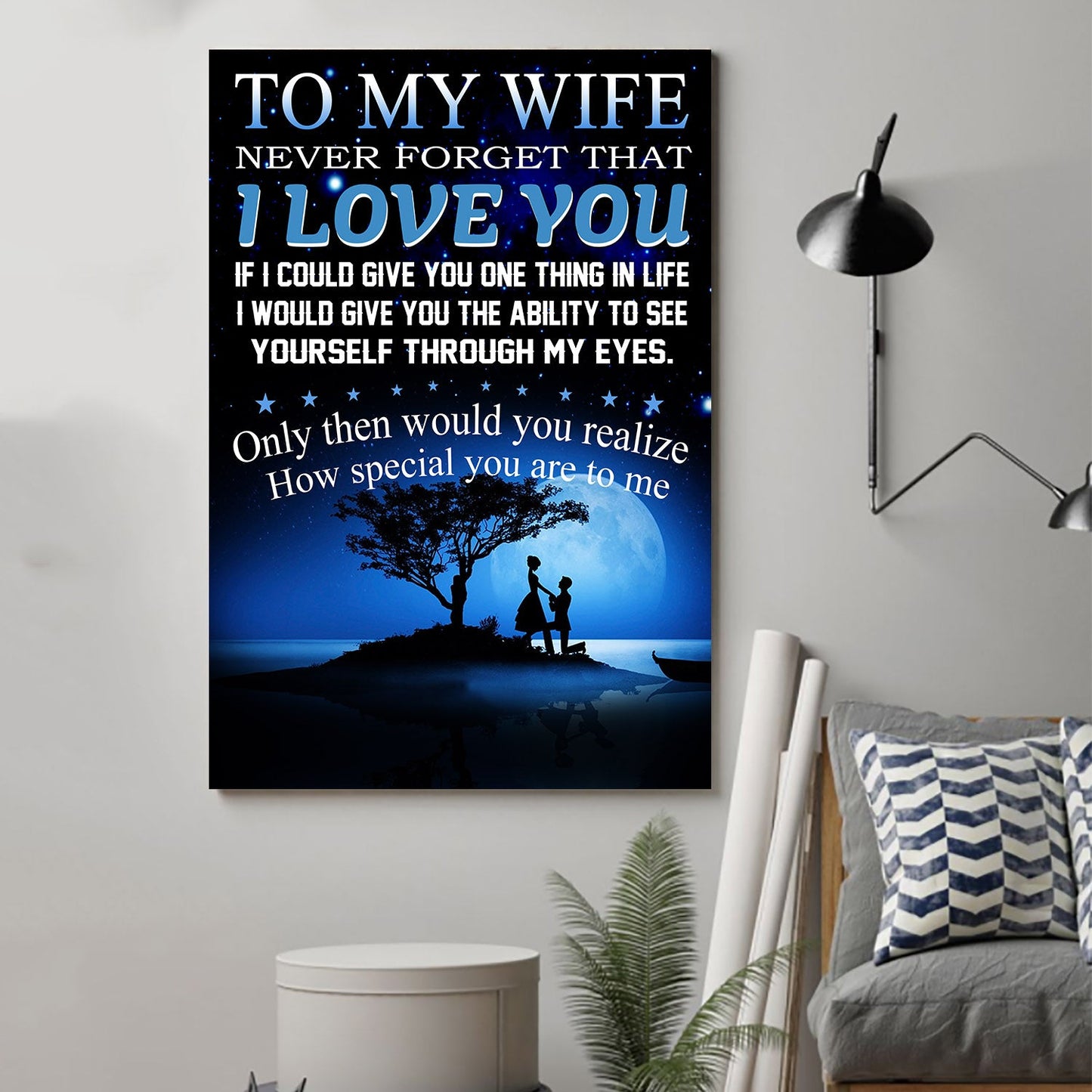 l4 lighting frame canvas to my wife i love you- dragon ball - mug canvas poster all style