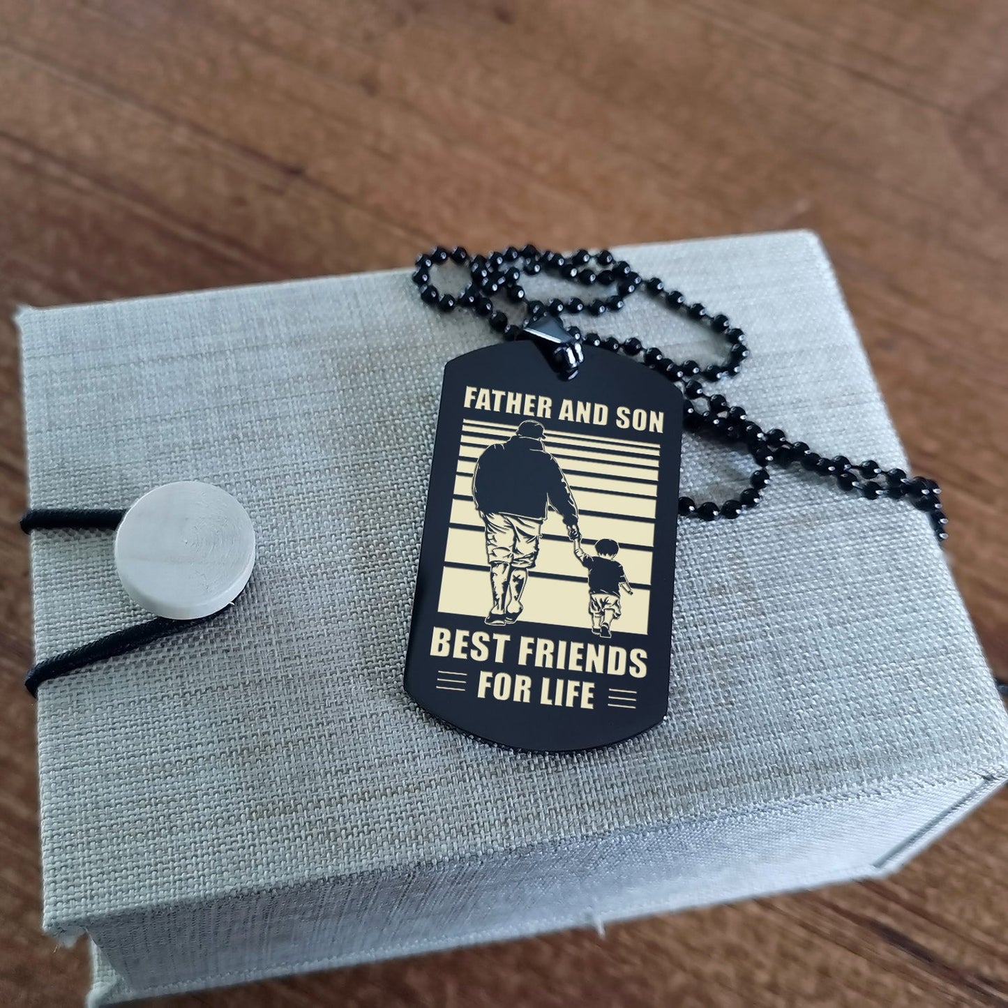 tm4 - to my son- dog tag two side- dragon ball - viking
